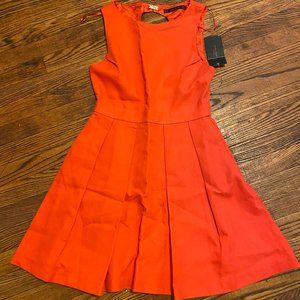 Zara, NWT Red Pleated Sleeveless Mini Dress - M